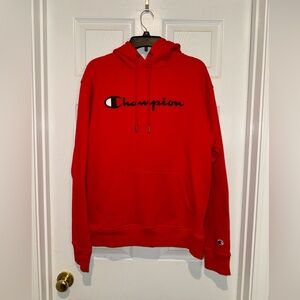 Champion Red Hoody. Size M
